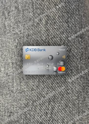 South Korea KDB bank mastercard platinum photolook front